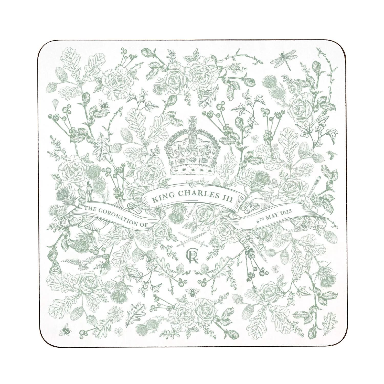 King Charles III coaster set