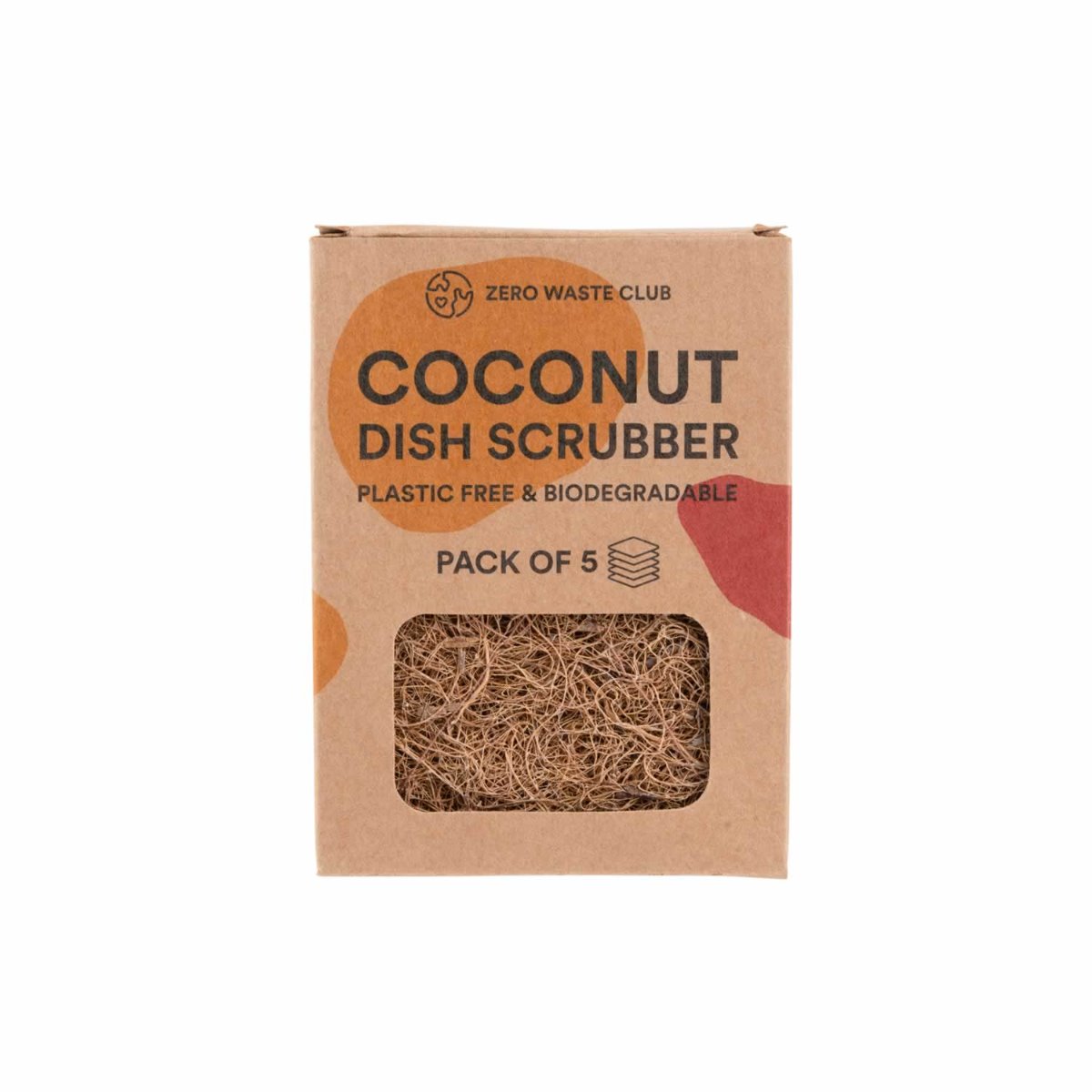 Biodegradable Coconut Kitchen Scourers - 5 Pack