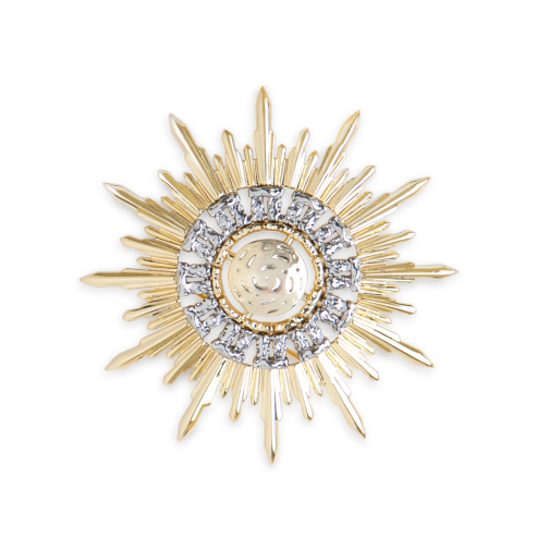 Full Sunray Gold-Plated Brooch 