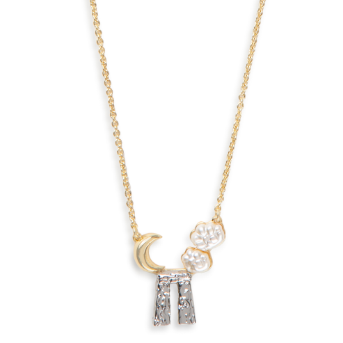 Trilithon Moon & Cloud Gold-Plated Necklace 