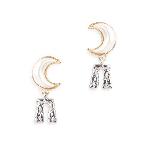 Trilithon & Moon Gold-Plated Earrings