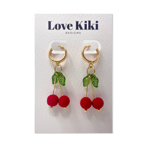 Cherry Hoop Earrings 