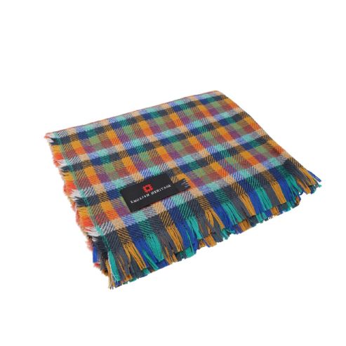 Recycled Wool Throw - Small Check