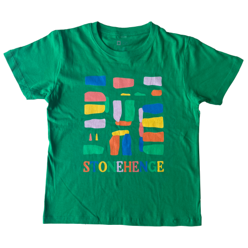 Children's Stonehenge T-shirt Multi Green