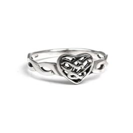 Buy Silver Celtic Heart Ring | English Heritage