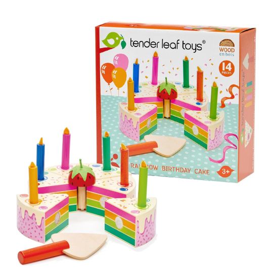 Buy Wooden Rainbow Birthday Cake Toy | English Heritage